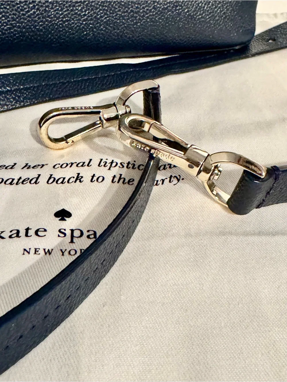 NWOT Kate Spade Margaux Jeweled Large Satchel Blazer Blue W/ Dust Bag